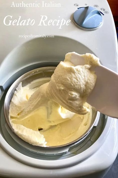 Italian Gelato Recipe, Homemade Ice Cream Recipes Machine, Gelato Maker, Ice Cream Recipes Machine, Italian Gelato, Cuisinart Ice Cream, Cuisinart Ice Cream Maker, Gelato Recipe, Gelato Ice Cream