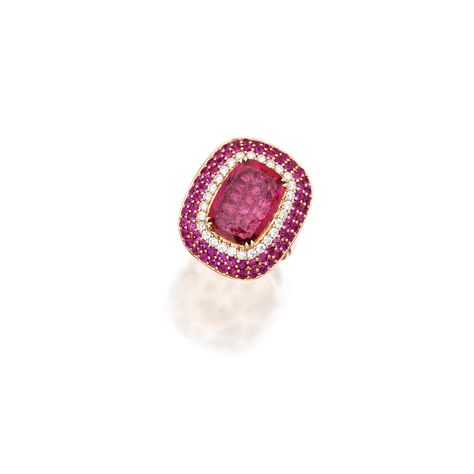 ring ||| sotheby's n09199lot7mwhhen Royal Ruby, Rectangular Cushion, Pink Spinel, Sapphire And Diamond Ring, International Jewelry, Cushion Ring, Jewel Box, Fine Jewels, Cushion Cut