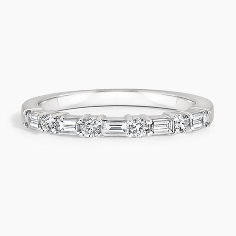 Shop Platinum Wedding Bands - Brilliant Earth Platinum Diamond Wedding Bands For Women, Baguette And Round Wedding Band, Platinum Wedding Band Womens, Brilliant Earth Wedding Band, Baguette Diamond Wedding Band, Platinum Diamond Wedding Band, Brilliant Earth Rings, Baguette Wedding Band, Round Wedding Band