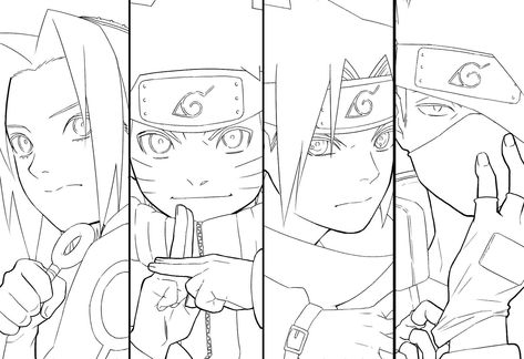 Anime Lineart Manga Coloring Pages, Coloring Pages Naruto, Anime Sketch Manga, Naruto Coloring Pages, Naruto Coloring, Drawing Coloring Pages, Manga Coloring Book, Anime Drawing Sketches, Naruto Sketch Drawing