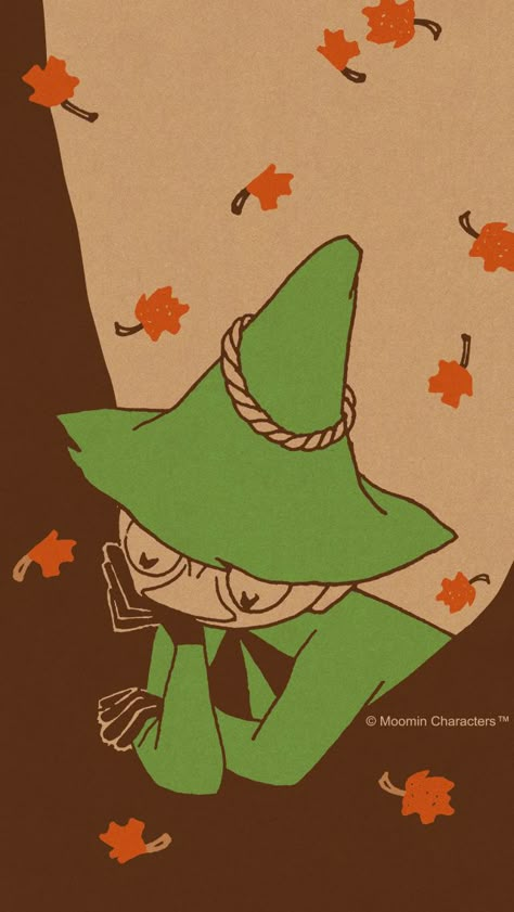 Moomin Fall Wallpaper, Moomin Fall, Moomin Autumn, Snufkin Wallpaper, Moomin Snufkin, Moomin Wallpaper, Studio Ghibli Background, Moomin Valley, Normal Wallpaper