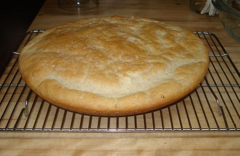 Eastern European Cuisine: Easy No Knead Pogača ~ Pogacha ~ Serbian Flat Bread Serbian Bread, Orthodox Christmas, Lenten Recipes, Macedonian Food, Serbian Food, Croatian Food, Eastern European Recipes, Easter Bread, Serbian Recipes