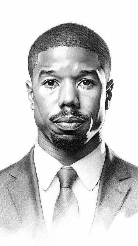 Michael B Jordan Drawing, Jordan Sketch, Celebrity Sketches, Actors Hollywood, Hyper Real, Male Portraits, Michael B Jordan, Old Hollywood Stars, Amazing Drawings