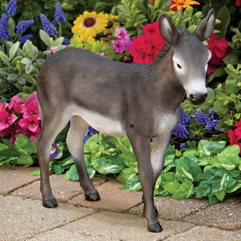 Motion Sensor Hee-Haw Diego the Donkey Burro Garden Sculpture Statue Yard Decor Metal Donkey Yard Art, Large Garden Statues, Lake Cabin Decor, Hee Haw, Garden Animals, Large Garden, Motion Sensors, Outdoor Garden Decor, This Little Piggy