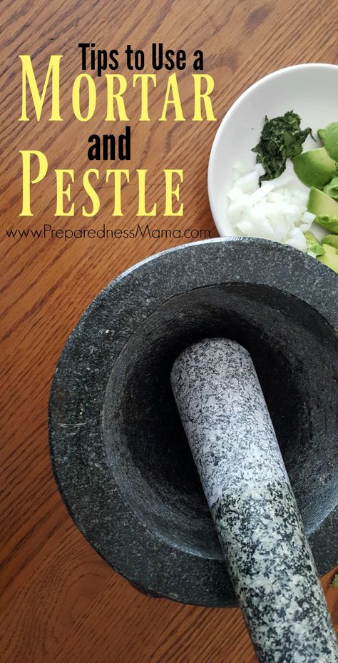 A mortar and pestle is a great addition to your culinary and herbal preparations. Learn to use a mortar and pestle | Preparednessmama Herbal Preparations, Herbal Apothecary, Kitchen Witch, Cooking Techniques, Medicinal Herbs, Back To Nature, Mortar And Pestle, Baking Tips, Herbal Medicine