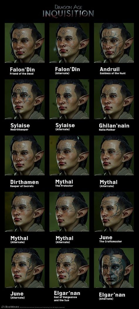 Vallaslin reference Dalish Tattoos, Elven Tattoo, Dragon Age Elf, Elf Tattoo, Solas Dragon Age, Dragon Age Memes, Dragon Age Characters, Grey Warden, Dragon Age 3