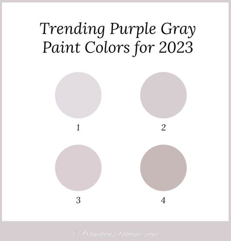 Purple Grey Paint Color, Purple Gray Paint, 2023 Paint Color Trends, Grey Purple Paint, Colours 2023, Walls Color, Paint Color Trends, Purple Paint Colors, Most Popular Paint Colors