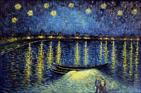 Easel Tattoo, Clive Smith, Starry Night Over The Rhone, Van Gogh Landscapes, Vincent Willem Van Gogh, Balloon Race, Art Van Gogh, Vincent Van Gogh Art, Oil Painting Inspiration