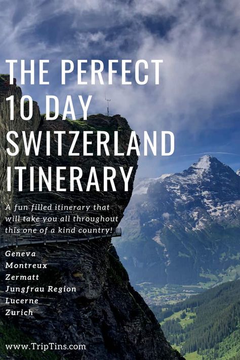 The Perfect 10 Days in Switzerland Itinerary Geneva - Zermatt - Jungfrau - Lucerne - Zurich Switzerland Travel Summer, Switzerland Travel Winter, Best Places In Switzerland, Switzerland Itinerary, Switzerland Tour, Switzerland Vacation, Places In Switzerland, Mountain City, Visit Switzerland