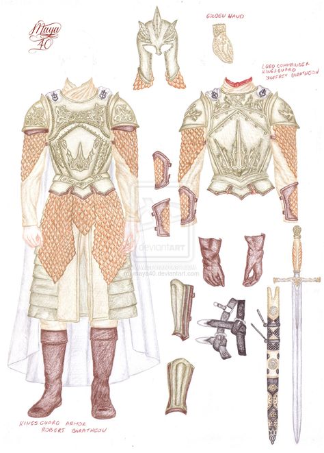 GOT actors paper dolls - Kingsguard armor sets by maya40.deviantart.com on… Kingsguard Armour, Kingsguard Armor, Lannister Armor, Armor Gloves, Forearm Armor, Leg Armor, Chest Armor, Foam Armor, Gloves Long