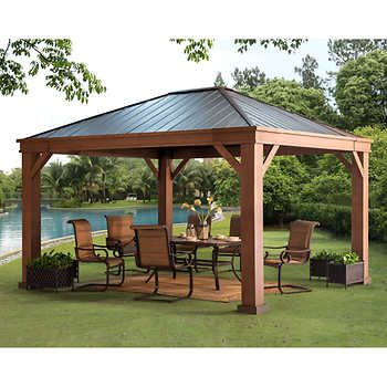 Cheap Pergola, Wooden Gazebo, Pergola Ideas, Backyard Gazebo, Backyard Pavilion, Wooden Playhouse, Wooden Pergola, Backyard Pergola, Pergola With Roof