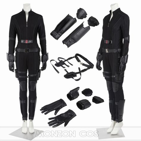 Natasha Romanoff Costume Diy, Black Widow Accessories, Natasha Romanoff Halloween Costume, Natasha Romanoff Outfit, Diy Black Widow Costume, Natasha Romanoff Costume, Black Widow Halloween Costume, Black Widow Outfit, Widow Costume