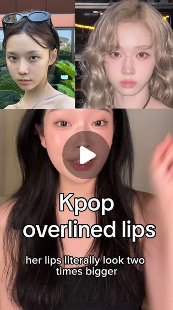 jen on Instagram: "Natural overlined round lips every kpop idol is doing! #liptutorials #overlinedlips #kpopmakeup #koreanmakeup #idolmakeup #overlinednedlips #liphack" Round Lips, Overlined Lips, Korean Makeup, Beauty Inspiration, Kpop Idol, Beauty Makeup, Lips, Hair Makeup, Makeup