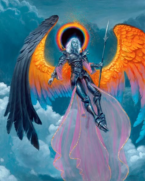 Angels Artwork, Npc Rpg, Warrior Angel, Winged People, Angel Warrior, Warrior Spirit, Demon Art, Angels And Demons, Angel Art