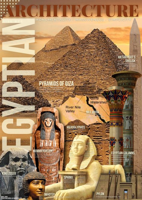 Egypt Poster Design, Ancient Egypt Architecture, Ancient Egyptian Artwork, Egyptian Poster, Ancient Egypt Projects, Egyptian Drawings, Egypt Poster, Ancient Egyptian Architecture, Egyptian Architecture