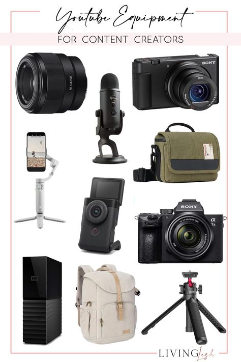 If you're looking for the essential YouTube equipment to get your channel going strong, learn more about the best vlogging equipment here! Vlog Equipment, Vlogging Kit, Youtube Equipment, Vlogging Equipment, Yeti Microphone, Blue Yeti Microphone, Photography Studio Design, Blue Yeti, Start Youtube Channel