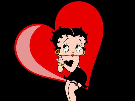 red & black Black Betty Boop Pfp, Valentines Day Pfp, Betty Boop Pfp, Red Pfps, Red Betty Boop, Blue Star Wallpaper, Red Widget, Betty Boop Posters, Red Pfp