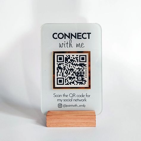 Mini QR Code Social Media Display Sign Facebook Instagram Business Sign Payment Sign Appointment - Etsy Qr Code Social Media, Payment Sign, Mobile Coffee Shop, Vintage Bakery, Small Business Signs, Fair Booth, Sign Board Design, Sign Business, Facebook Sign