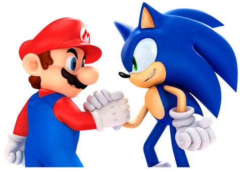 Sonic Nintendo, Mario And Sonic, Sonic Birthday Parties, Sonic Party, Sonic Birthday, Mario Birthday Party, Nintendo Sega, Nintendo Characters, Mario Birthday