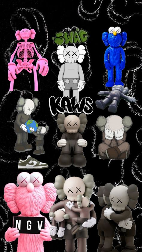 #kaws #wallpaper #art Kaws Iphone Wallpaper Pink, Kaws Iphone Wallpaper, Really Cool Wallpapers, Supreme Iphone Wallpaper, Kaws Wallpaper, Pretty Wallpaper Ipad, Hype Wallpaper, Butterfly Wallpaper Backgrounds, Cute Diy Room Decor