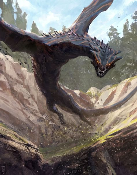 Vexious, the Demon Fang Wyvern. Creature Fantasy, Jaime Lannister, Splash Art, Fantasy Beasts, 다크 판타지, Dragon Rider, Dragon Pictures, Arya Stark, Fantasy Creatures Art