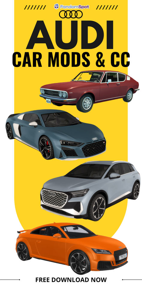 Custom Audi themed cars and SUVs for your sim's garage. Peep the full list of CC to get started! Sims 4 Cc Men Furniture, Sims 4 Cars Decor, Sims 4 Cc Vehicles, Car Cc Sims 4, Sims 4 Garage Cc, Sims 4 Electronics Cc, Custom Audi, Audi Rs8, Sims 4 Cars