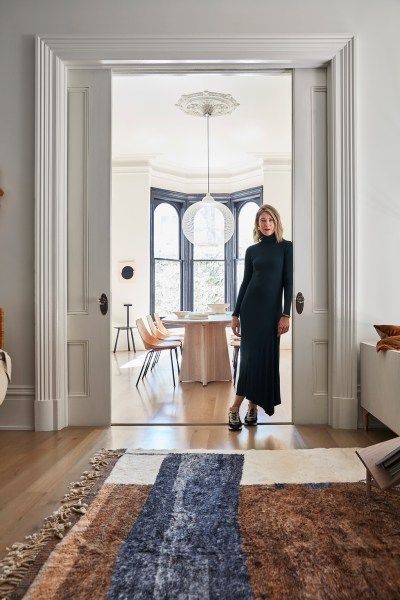 Magazine Poses, Victorian Ceiling Medallions, Architectural Detailing, Black Window Frames, Muswell Hill, White Molding, Parisian Interior, Lake Side, Custom Dining Tables