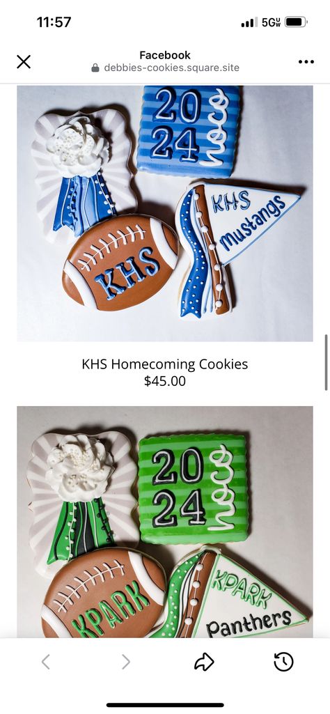 Homecoming Cookies Decorated, Homecoming Court, Football Cookies, Cookie Time, Homecoming, Cake Cookies, Sugar Cookies, Cookie Decorating, Cake