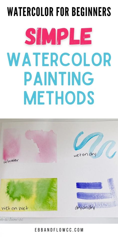 Learning watercolor basics is the first step in learning how to paint. Get easy tips for simple techniques. Perfect for beginners! Simple Art Tutorials, Easy Watercolor Tutorial, Learning Watercolor, Sketchbook Easy, Art Ideas Sketches, Business Typography, Watercolor Basics, Illustration Jewelry, Lettering Journal