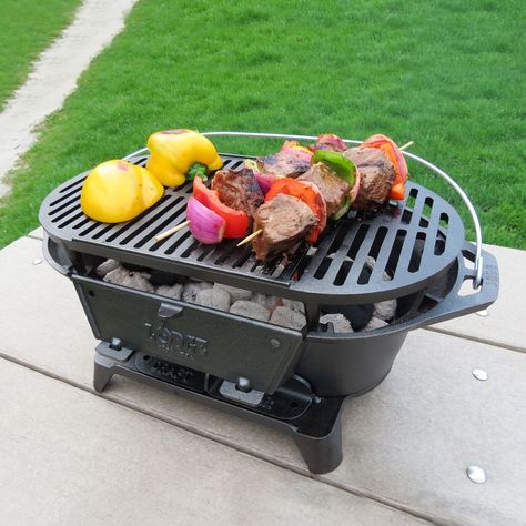 Lodge Cast Iron Sportsman’s Grill Review Diy Hibachi Grill, Lodge Pans, Homestead Essentials, Lodge Cast Iron Grill, Lodge Cast Iron Skillet, Best Gas Grills, Cookware Design, Hibachi Grill, Camping Lifestyle