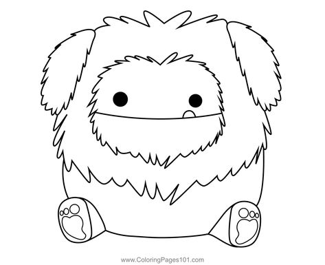 Bigfoot Squishmallows Coloring Page Bigfoot Coloring Pages, Yeti Coloring Page, Christmas Squishmallows Coloring Page, Squishmellow Coloring Page, Squishmallows Coloring Pages, Bigfoot Drawing, Squish Mallow, Race Car Coloring Pages, Harry Potter Coloring Pages