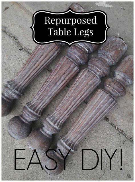 Old Table Legs Repurpose, Table Leg Ideas Repurposed, Table Leg Crafts Diy Projects, Upcycle Table Legs Ideas, Repurpose Table Legs Ideas, Old Table Legs Ideas Projects, Diy Wood Table Legs Ideas, Antique Table Legs, Table Legs Ideas Wooden Diy