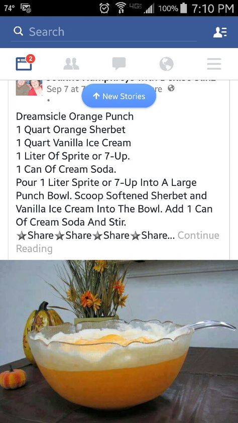 Orange Creamsicle Punch Creamsicle Punch, Wedding Punch, Sherbet Punch, Orange Punch, Party Punch Recipes, Alcoholic Punch, Punch Drinks, Drink Recipes Nonalcoholic, Party Punch