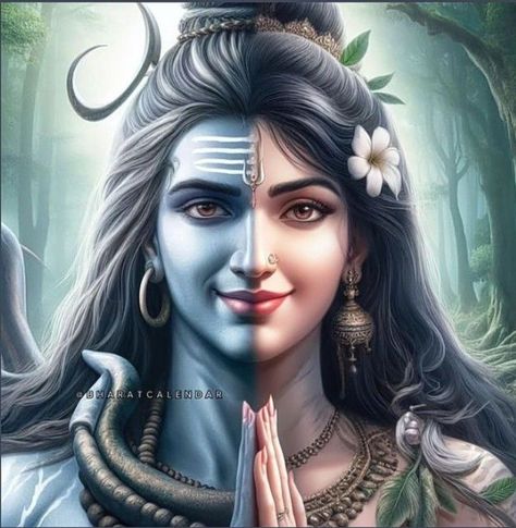 Shiv Parvati Ardhnarishwar, Ardhnarishwar Images, On Namah Shivaya, Shivaparvathi Images, Telugu Songs Lyrics, Shiv Parvati, Shiv Shakti, Shiva Tattoo Design, God Artwork