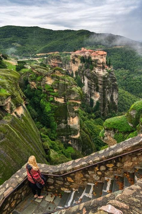 Meteora Monasteries of Greece - Magic Monoliths in Photos | The Planet D Greece Tourism, Grecia Santorini, Meteora Greece, Greece Vacation, Voyage Europe, Visiting Greece, Destination Voyage, Greece Travel, On The Edge