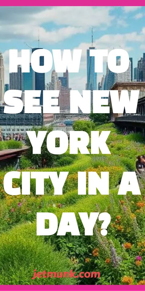 How to See New York City in a Day: The Ultimate Itinerary 3 Days In Nyc Itinerary, One Day In Nyc, Nyc Sightseeing, High Line Park, New York Bucket List, Day In Nyc, City Adventure, Destination Travel, Staten Island Ferry