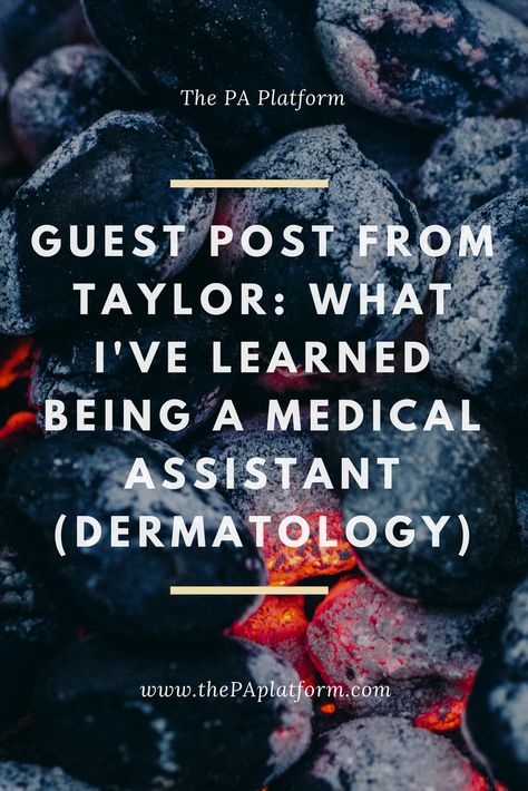 The PA Platform - Guest Post from Taylor_ What I've Learned Being a Medical Assistant (Dermatology) Dermatology Nurse, Medical School Quotes, Dermatology Clinic, Effective Communication Skills, Medical Laboratory Science, Medical Facts, Nursing Tips, Medical Laboratory, Physician Assistant