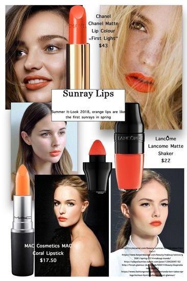 Sumer It-Look 2018 Orange Lips #ShopStyle #beauty #orange #lips #ad #SpringStyle #SummerStyle #WeekendLook #WearToWork #GirlsNightOut Mac Coral Lipstick, Lip Sence Colors, Best Lip Color, Winter Lip Color, Chanel Lip, Vampy Lips, Perfect Lip Color, Magic Makeup, Lipsense Lip Colors