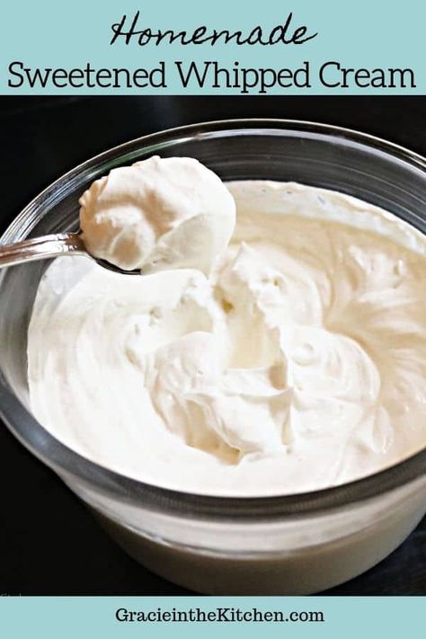 Whipped Cream Homemade, Strawberry Whipped Cream Frosting, Sturdy Whipped Cream Frosting, Stable Whipped Cream, Whipped Cream Frosting Recipe, Perfect Whipped Cream, Peanut Butter Whipped Cream, Maple Whipped Cream, Keto Whipped Cream