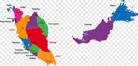 Malaysia Map Illustration, Peta Malaysia Lengkap, Peta Malaysia, Map Of Malaysia, Central Asia Map, Malaysia Poster, Malaysia Map, Latin America Map, Brunei Flag