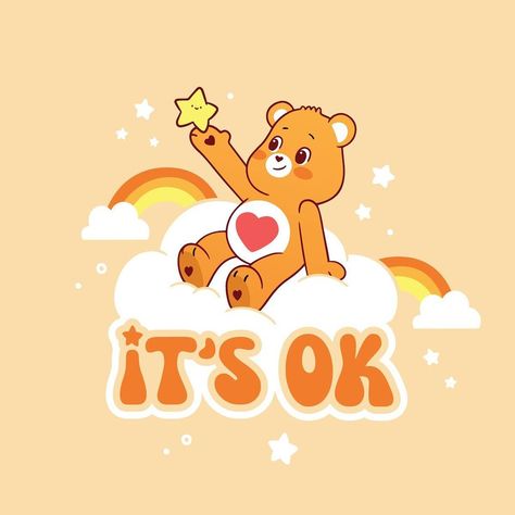 Carebear Wallpapers, Carebear Wallpaper Care Bears, Care Bears Quotes, Love A Lot Care Bear Wallpaper, Yellow Care Bear Wallpaper, Love Alot Care Bear, Care Bears Funshine Bear, Classroom Aesthetic, Ahri Wallpaper