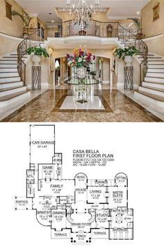 *Gig's price is for redrawing 2D or 3D floor plan. For design projects, don't hesitate to get in touch with us.The project price may vary for diff Tuscan Mansion, Elevation Sketch, Luxury House Floor Plans, Mansion Plans, Luxury Floor Plans, Mansion Floor Plan, Grand Foyer, Sims House Plans, House Layout Plans