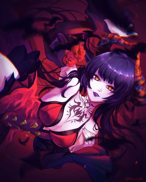 Eliza Tekken Art, Tekken 7 Eliza, Anime Demon Female, Anime Demon Woman, Anime Vampire Female, Eliza Tekken, Tekken Girls, Tekken 7, 다크 판타지