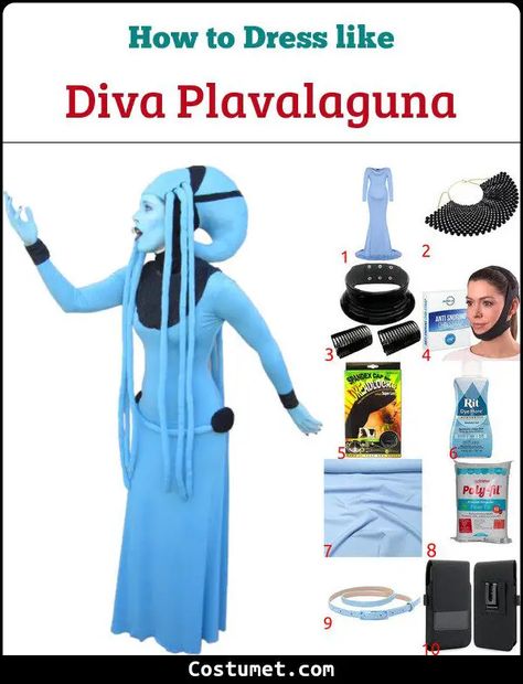 Diva Plavalaguna (Fifth Element) Costume for Cosplay & Halloween 2023 5th Element Costume, Fifth Element Cosplay, Fifth Element Diva, Element Costume, Fifth Element Costume, Choker Black, Costume For Halloween, Bib Collar, Fifth Element