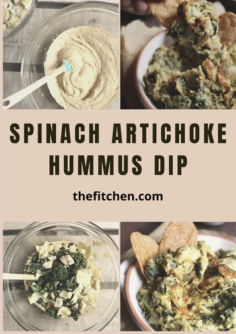 Spinach Artichoke Hummus Dip Hummus Dip Recipe, Artichoke Hummus, Hummus Healthy, Hummus Dip, Ceramic Baking Dish, Super Foods, Spinach Artichoke, Hummus Recipe, Best Food Ever