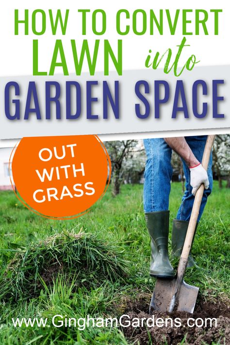 Whether you're planning your first garden or your 50th, this article includes the best ways to convert your lawn into Garden Space. How to get rid of grass for a garden. Replace your grass with a garden. Replace Lawn With Garden, Replace Lawn Ideas, Grass To Garden Transition, How To Get Rid Of Grass In A Flower Bed, How To Remove Grass, Replace Lawn, Pebble Garden, Garden Prepping, Dig Gardens