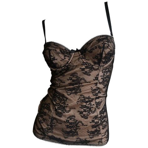 Dolce & Gabbana D&g Vintage Lace Corset Top Cocktail Dress, Black Corset Top Vintage, Vintage Corset Top, Dolce And Gabbana Outfit, Dolce And Gabbana Aesthetic, Dolce And Gabbana Top, Dolce And Gabbana Dress, Nude Cocktail Dresses, Black Lace Corset Top, Vintage Denim Dress