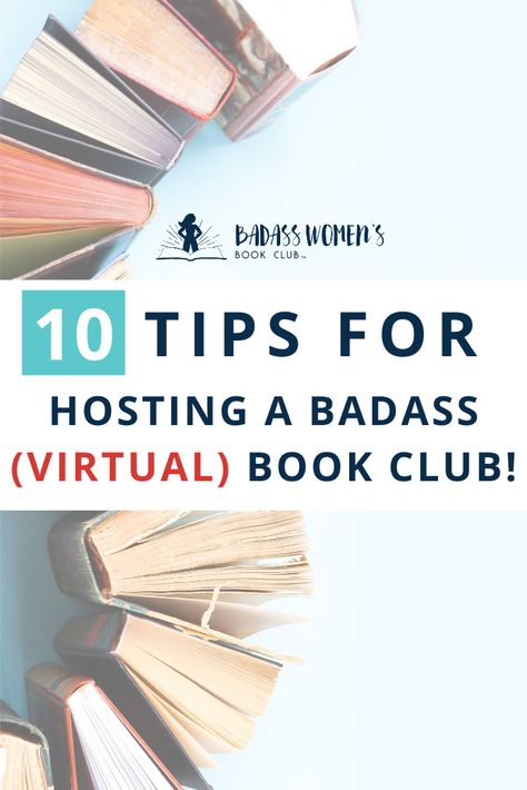 Want to host an online book club, but not sure where to start? We’re sharing our best tips for picking a book, planning a virtual book club meeting, and sharing our favorite book club recommendations and discussion questions! Check out the Badass Women's Book Club’s step-by-step guide with tons of great virtual book club ideas! #womensbookclub #badasswomensbookclub #bookclubbooks #bookclubdiscussion #bookclubideas #bookclubquestions #bookclubrecs #virtualbookclub Book Club Ideas Hosting Virtual, How To Start A Book Club Online, Book Sharing Ideas, Online Bookclub Ideas, How To Start A Bookclub, Book Discussion Ideas, Starting A Book Club Woman, Book Club Questions By Chapter, Online Book Club Ideas