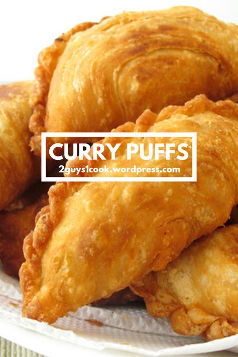 I'd dare say the curry puff is better than an empanada! Give the recipe a try! Curry Chicken Empanadas, Curry Empanadas, Fried Puff Pastry, Curry Pie Recipe, Egg Puff Recipe, Curry Ground Beef, Chicken Pastry, Chicken And Potato Curry, Curry Puff Recipe