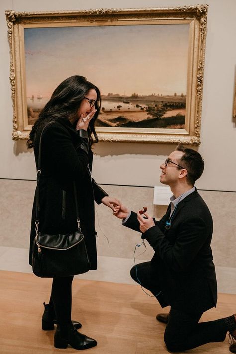 Art Gallery Proposal, Art Museum Proposal, Museum Proposal, Unique Proposals, Proposal Pictures, Best Wedding Proposals, Perfect Proposal, Unique Engagement, Proposal Engagement